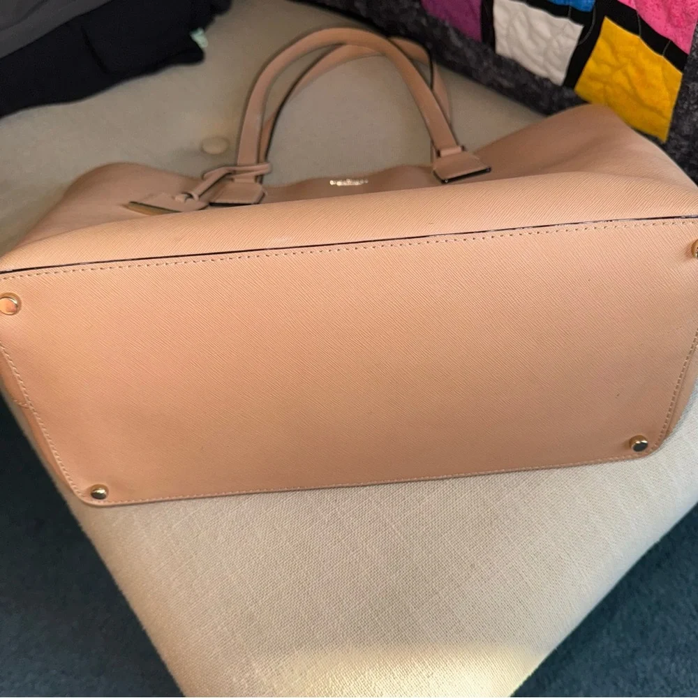 Kate Spade NYC Cameron Street Lucie Large Tote Leather Tan Shopper Handbag Bag